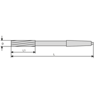 Maschinen-Reibahle HSS-E WN Form B 24mm H7 MK3, L=450mm